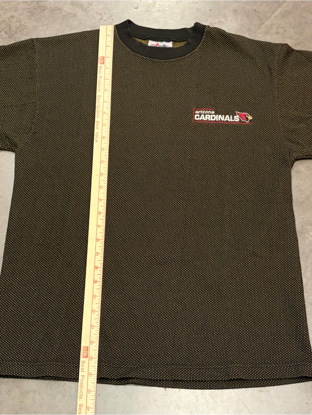 Majestic Vintage Arizona Cardinals Heathered Embroidered Short-Sleeve Shirt - Picture 5 of 5